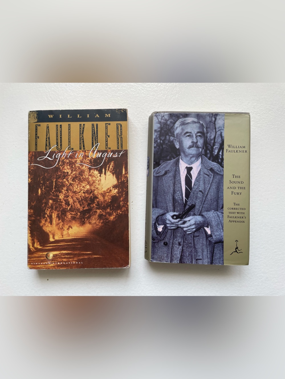William faulkner’s light in august, sound and the fury book bundle